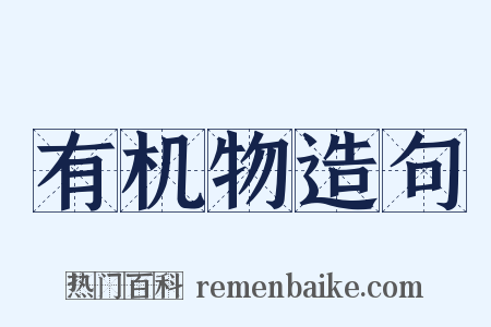 有机物造句是什么意思的图片